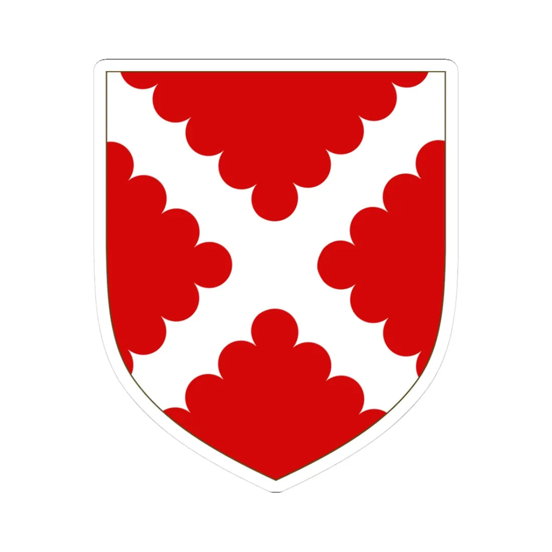 Arms of Kerdeston (England) (Coat of Arms) STICKER Vinyl Kiss-Cut Decal 3 Inch White - The Sticker Space