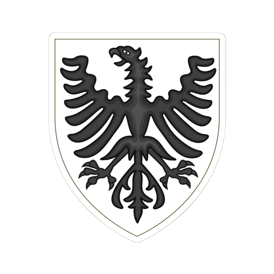 Arms of King Manfred of Sicily (Spain) (Coat of Arms) STICKER Vinyl Kiss-Cut Decal 4 Inch White - The Sticker Space