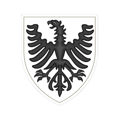 Arms of King Manfred of Sicily (Spain) (Coat of Arms) STICKER Vinyl Kiss-Cut Decal 4 Inch White - The Sticker Space