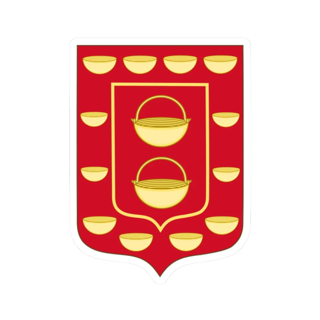 Arms of La Gomera (Spain) (Coat of Arms) STICKER Vinyl Kiss-Cut Decal 2 Inch White - The Sticker Space