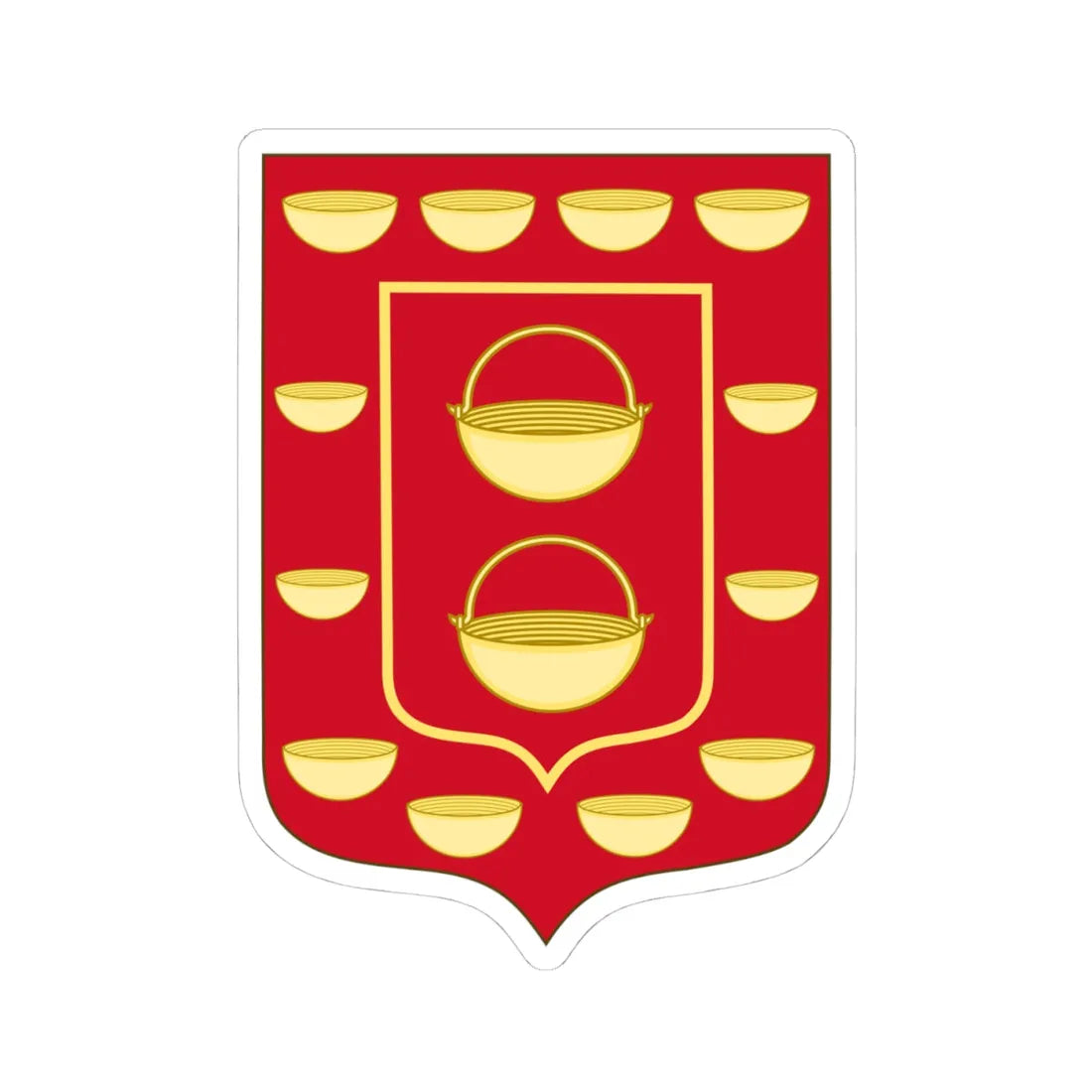 Arms of La Gomera (Spain) (Coat of Arms) STICKER Vinyl Kiss-Cut Decal 4 Inch White - The Sticker Space