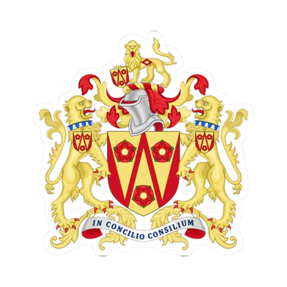Arms of Lancashire County Council (England) (Coat of Arms) STICKER Vinyl Kiss-Cut Decal 2 Inch White - The Sticker Space