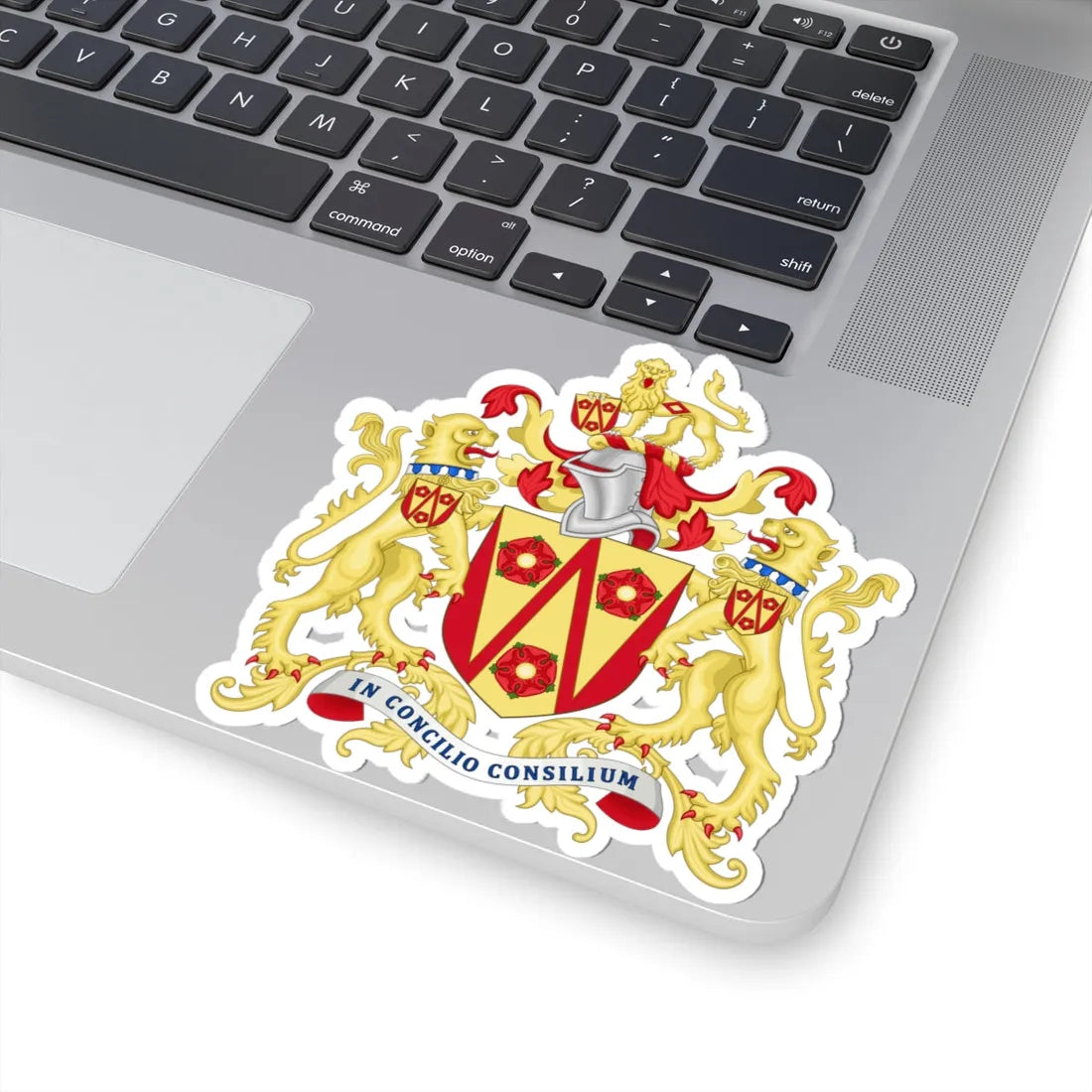 Arms of Lancashire County Council (England) (Coat of Arms) STICKER Vinyl Kiss-Cut Decal - The Sticker Space