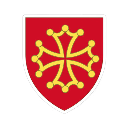 Arms of Languedoc (Spain) (Coat of Arms) STICKER Vinyl Kiss-Cut Decal 4 Inch White - The Sticker Space