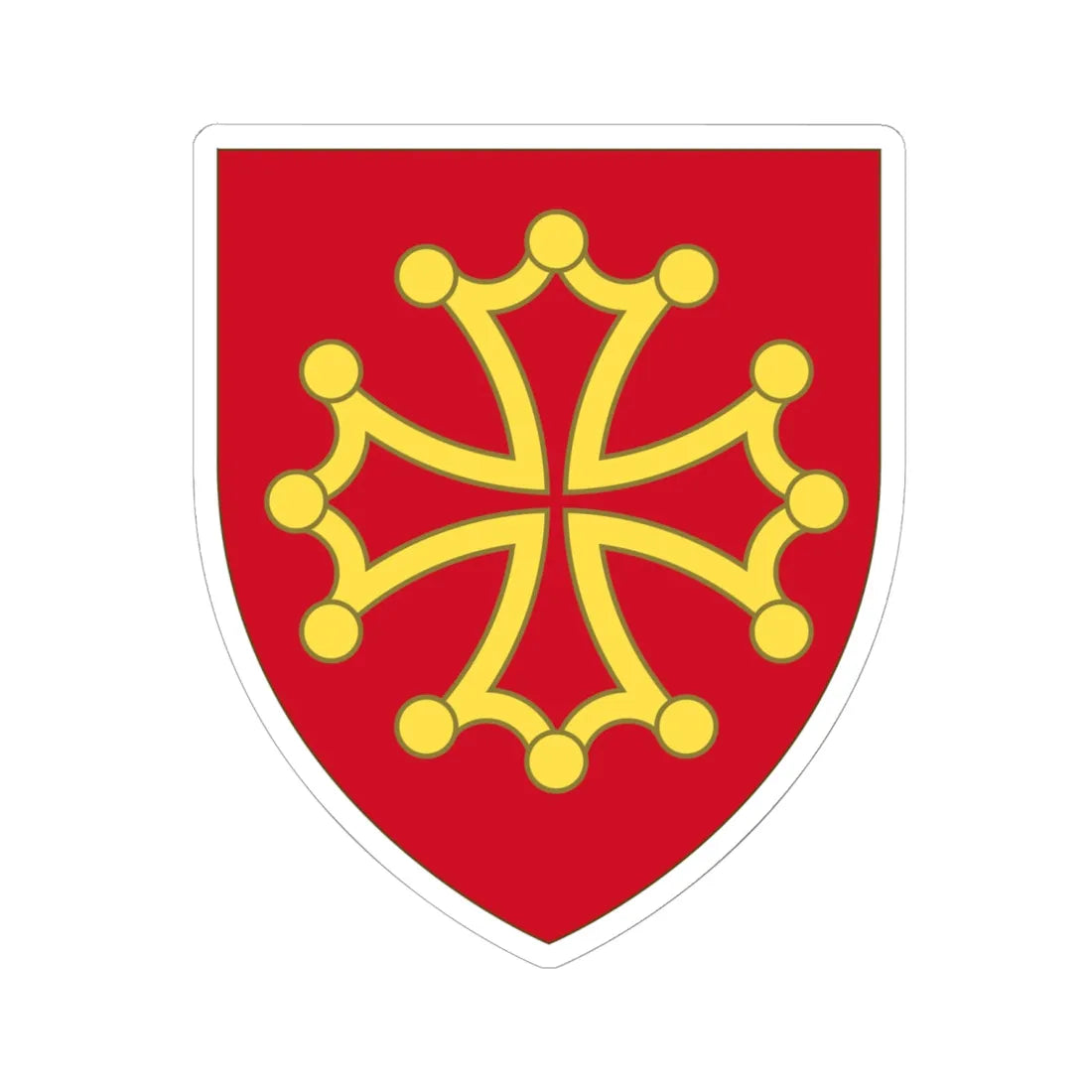 Arms of Languedoc (Spain) (Coat of Arms) STICKER Vinyl Kiss-Cut Decal 6 Inch White - The Sticker Space