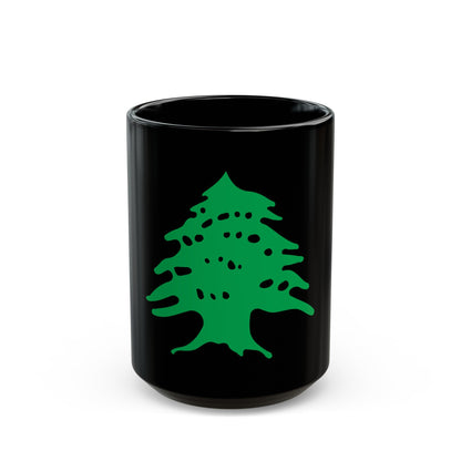 Arms of Lebanon - Black Coffee Mug-15oz-The Sticker Space