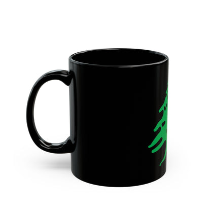 Arms of Lebanon - Black Coffee Mug-The Sticker Space