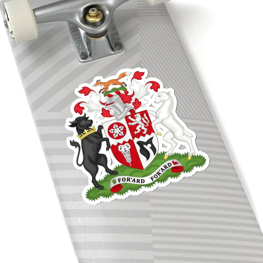 Arms of Leicestershire County Council (England) (Coat of Arms) STICKER Vinyl Kiss-Cut Decal - The Sticker Space