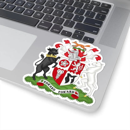 Arms of Leicestershire County Council (England) (Coat of Arms) STICKER Vinyl Kiss-Cut Decal - The Sticker Space