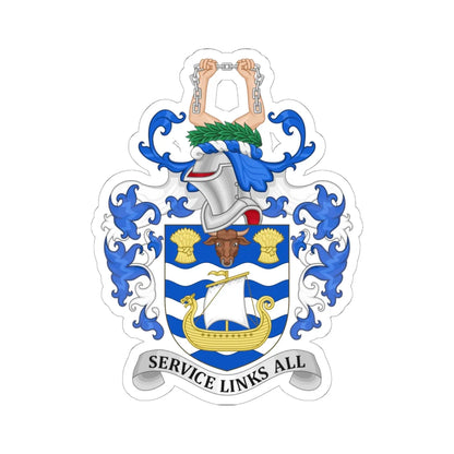 Arms of Lindsey County Council (England) (Coat of Arms) STICKER Vinyl Kiss-Cut Decal 6 Inch White - The Sticker Space