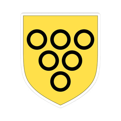 Arms of Lowther Earl of Lonsdale (England) (Coat of Arms) STICKER Vinyl Kiss-Cut Decal 4 Inch White - The Sticker Space