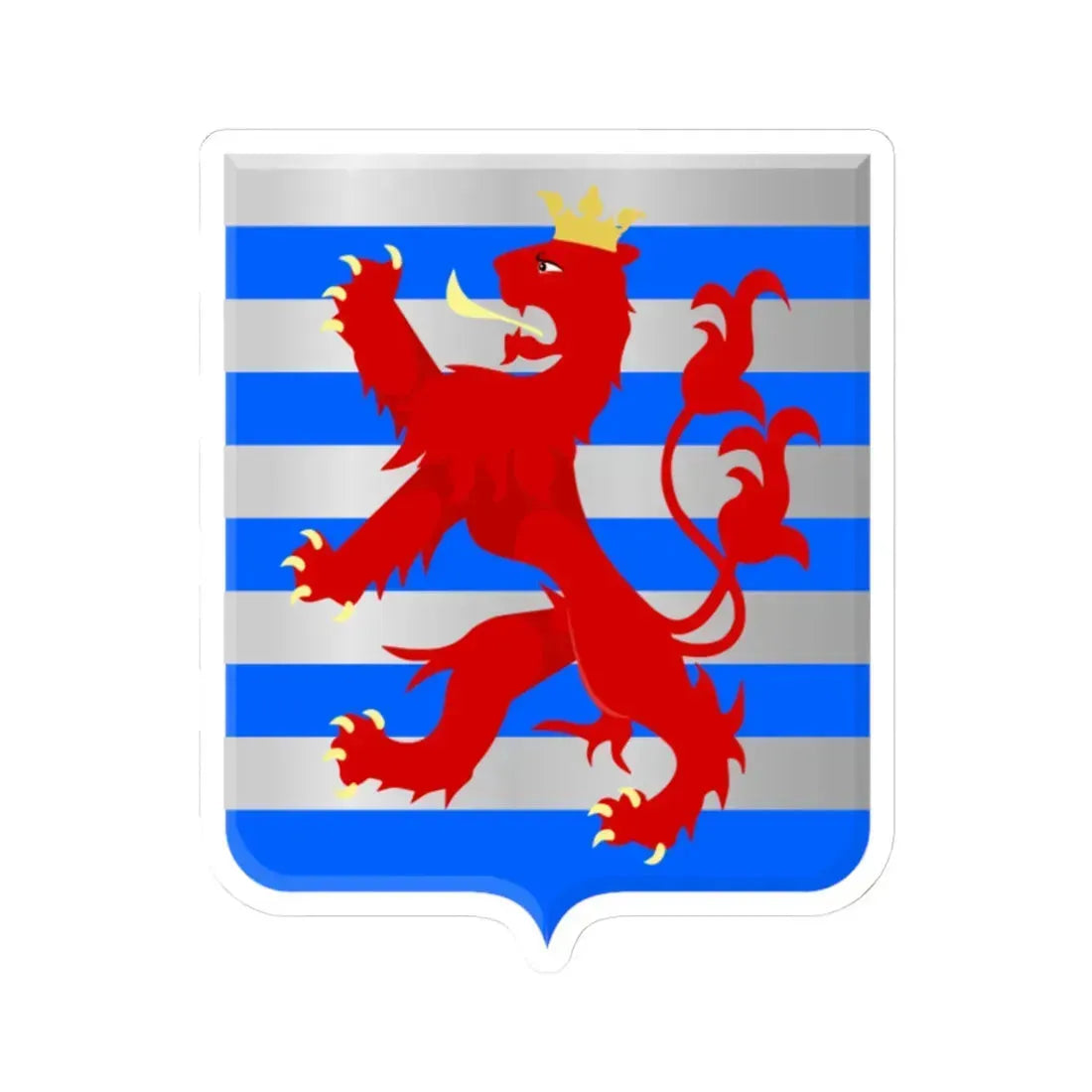 Arms-of-Luxembourg (Luxembourg) (Coat of Arms) STICKER Vinyl Kiss-Cut Decal 3 Inch White - The Sticker Space
