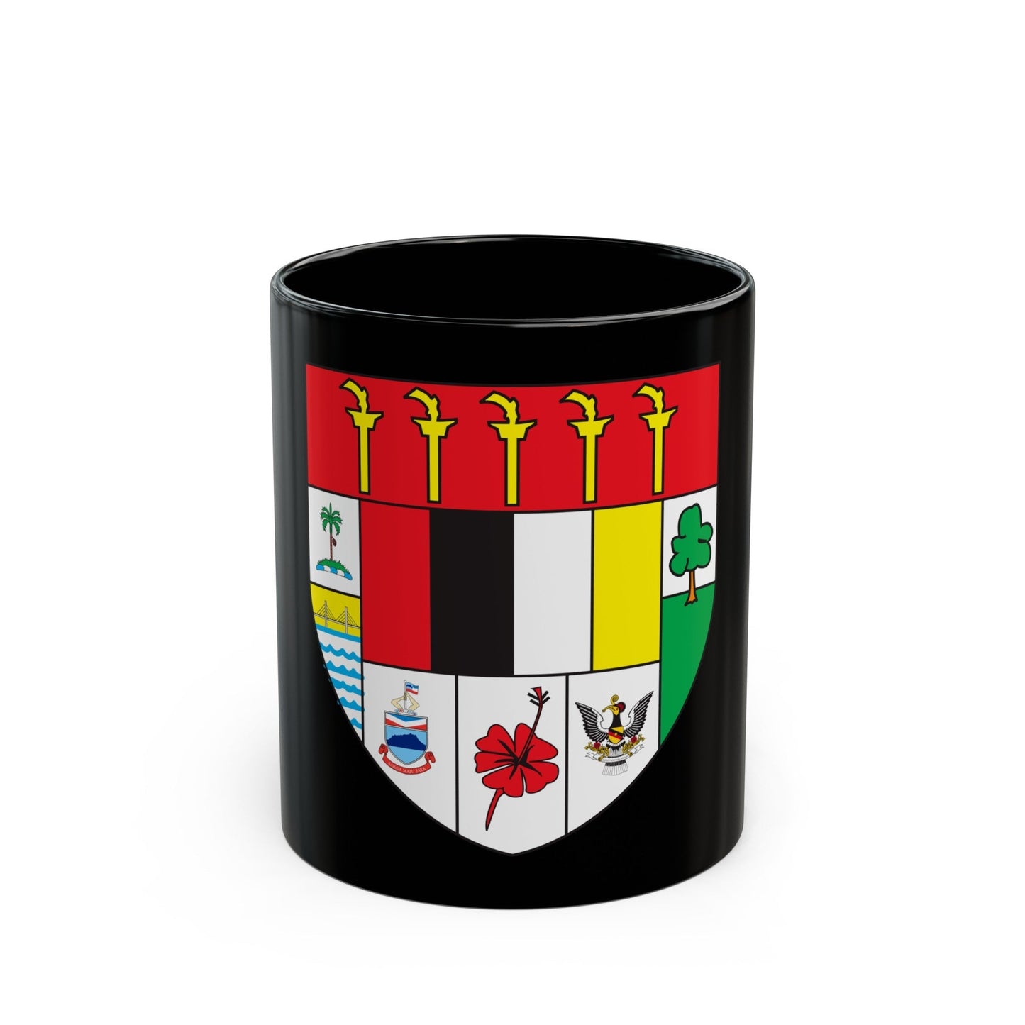 Arms of Malaysia - Black Coffee Mug-11oz-The Sticker Space