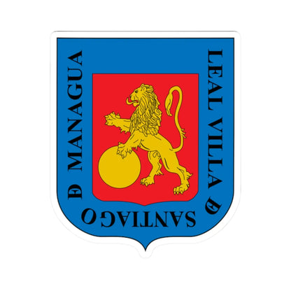 Arms of Managua (Nicaragua) (Coat of Arms) STICKER Vinyl Kiss-Cut Decal 2 Inch White - The Sticker Space