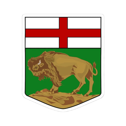 Arms of Manitoba (Canada) (Coat of Arms) STICKER Vinyl Kiss-Cut Decal 4 Inch White - The Sticker Space