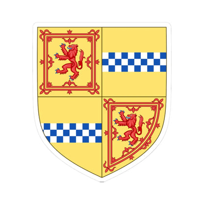 Arms of Marjorie Bruce Princess of Scotland (Scotland) (Coat of Arms) STICKER Vinyl Kiss-Cut Decal 3 Inch White - The Sticker Space