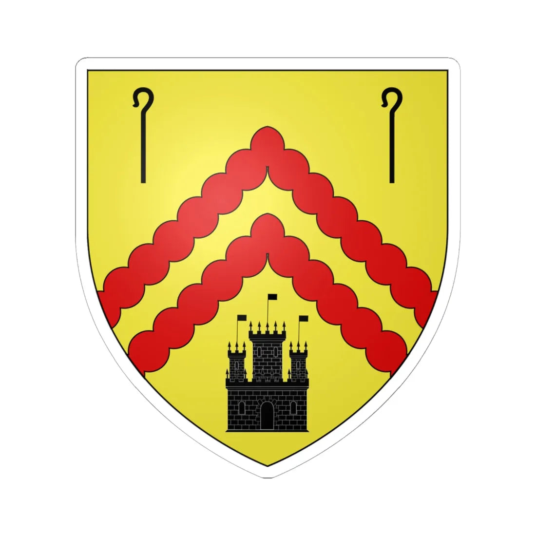 Arms of McClaren (Wales) (Coat of Arms) STICKER Vinyl Kiss-Cut Decal 6 Inch White - The Sticker Space