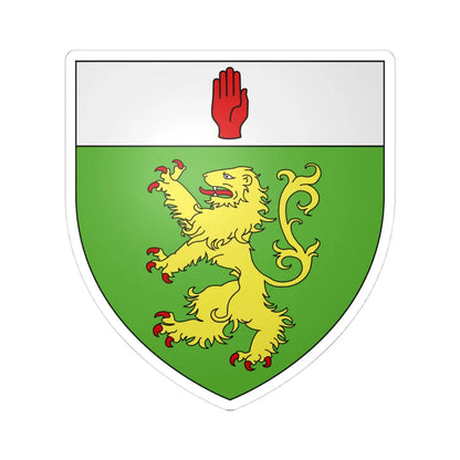 Arms of McGuinness (Ireland) (Coat of Arms) STICKER Vinyl Kiss-Cut Decal 4 Inch White - The Sticker Space
