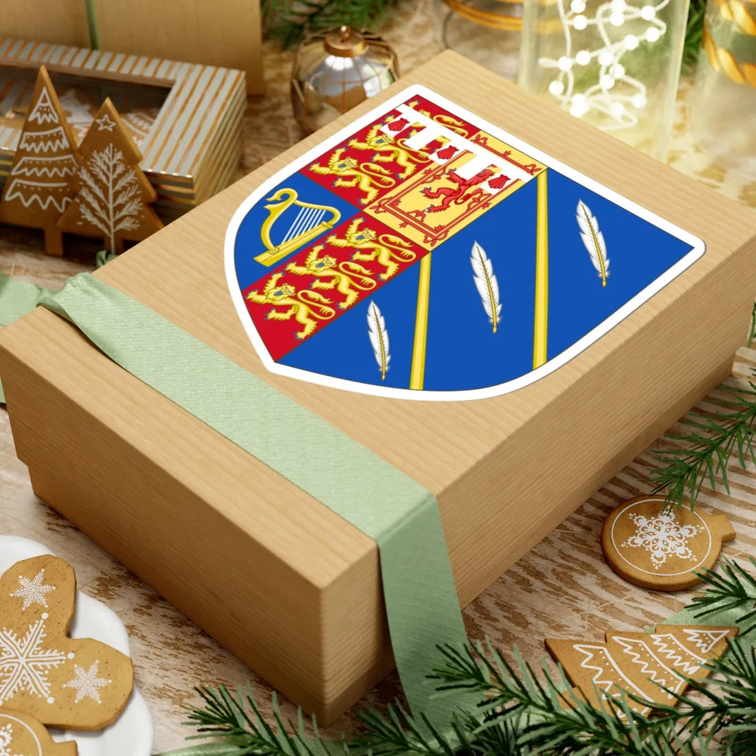 Arms of Meghan Duchess of Sussex (United Kingdom) (Coat of Arms) STICKER Vinyl Kiss-Cut Decal - The Sticker Space