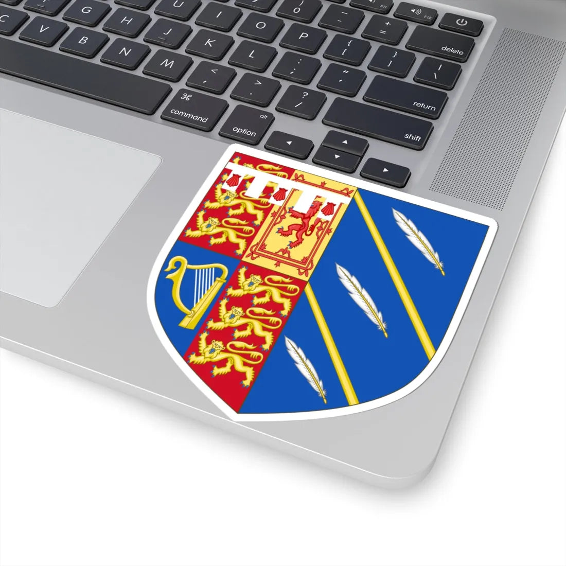 Arms of Meghan Duchess of Sussex (United Kingdom) (Coat of Arms) STICKER Vinyl Kiss-Cut Decal - The Sticker Space