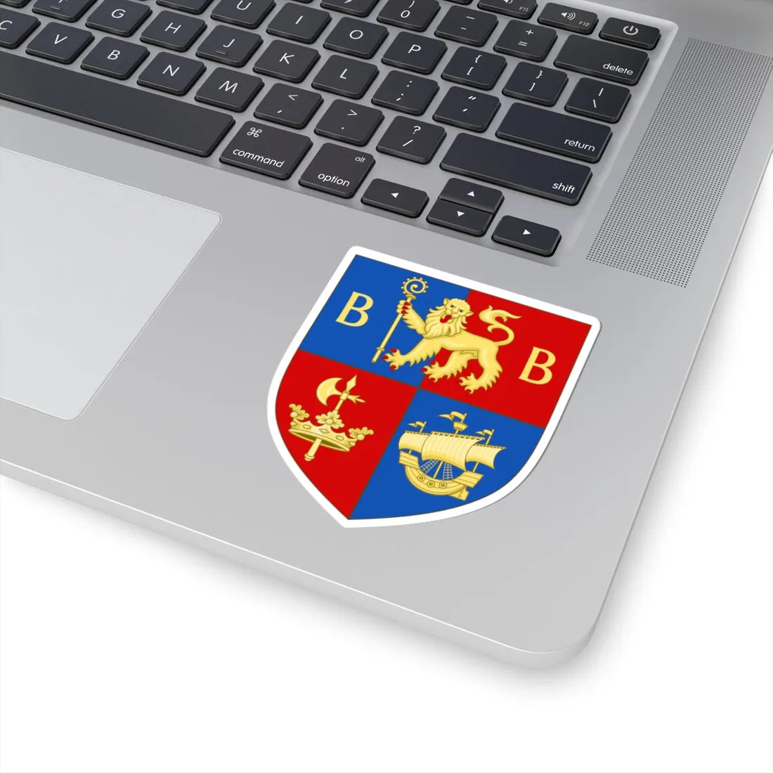 Arms of Metropolitan Borough of Bermondsey (England) (Coat of Arms) STICKER Vinyl Kiss-Cut Decal - The Sticker Space