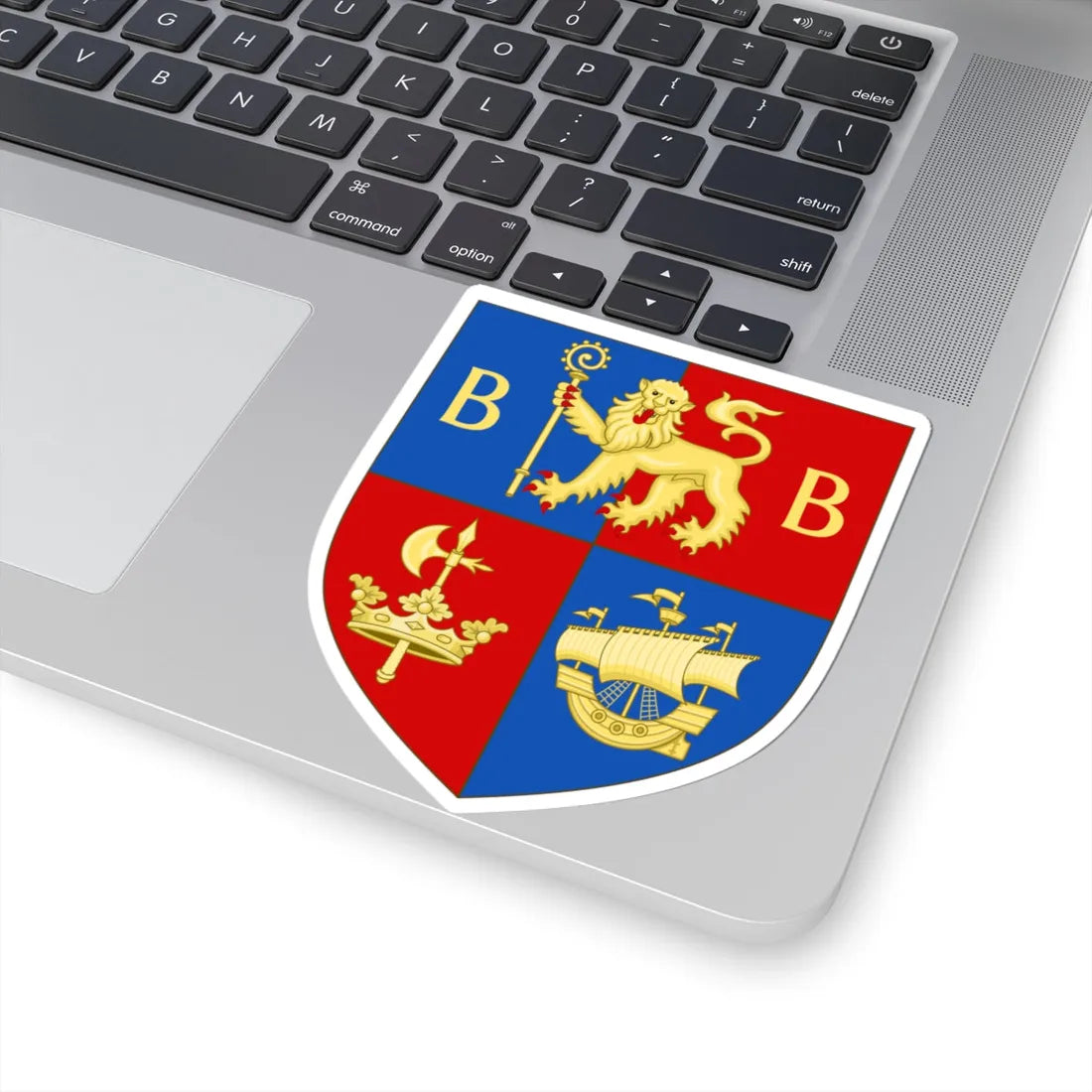 Arms of Metropolitan Borough of Bermondsey (England) (Coat of Arms) STICKER Vinyl Kiss-Cut Decal - The Sticker Space