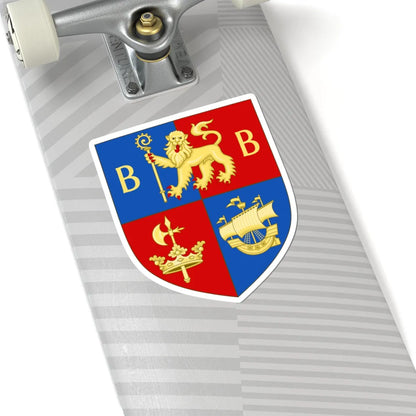Arms of Metropolitan Borough of Bermondsey (England) (Coat of Arms) STICKER Vinyl Kiss-Cut Decal - The Sticker Space