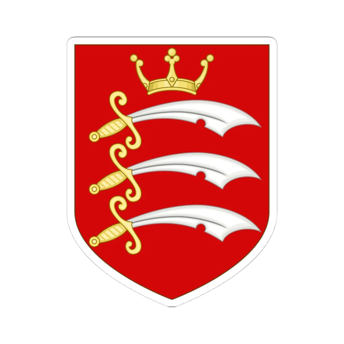 Arms of Middlesex County Council (England) (Coat of Arms) STICKER Vinyl Kiss-Cut Decal 4 Inch White - The Sticker Space