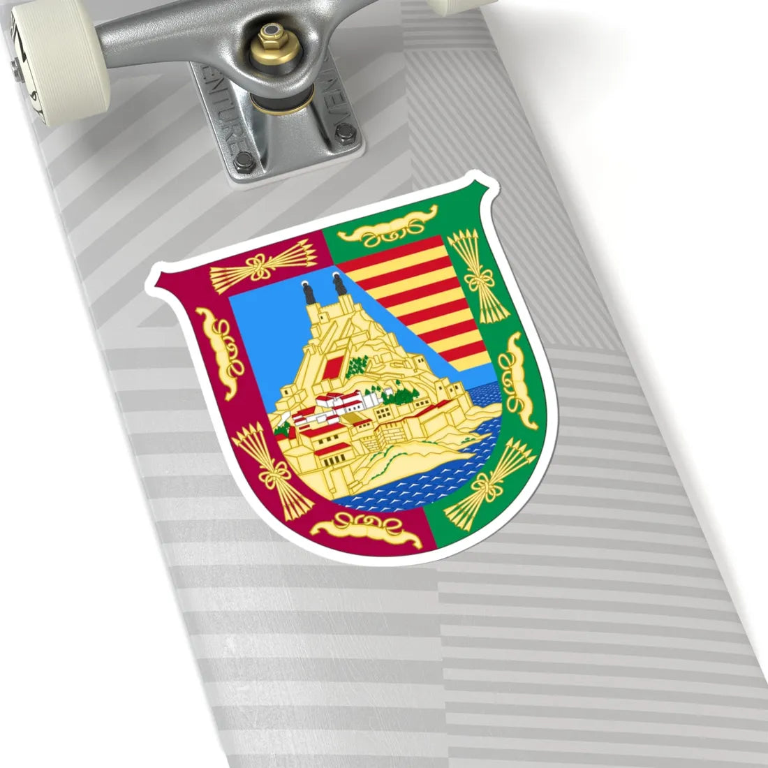 Arms of Málaga Province (Spain) (Coat of Arms) STICKER Vinyl Kiss-Cut Decal - The Sticker Space