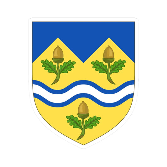 Arms of Mole Valley District Council (England) (Coat of Arms) STICKER Vinyl Kiss-Cut Decal 2 Inch White - The Sticker Space