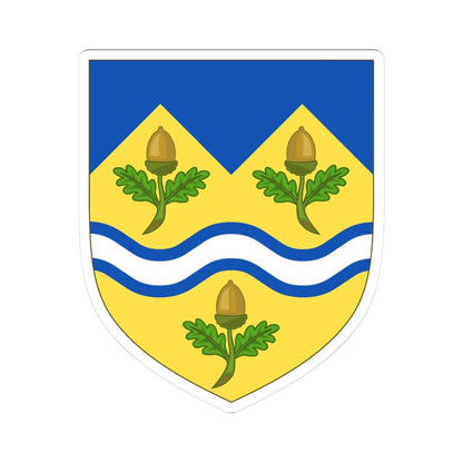 Arms of Mole Valley District Council (England) (Coat of Arms) STICKER Vinyl Kiss-Cut Decal 3 Inch White - The Sticker Space