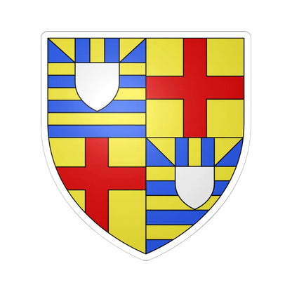 Arms of Mortimer-de Burgh (Ireland) (Coat of Arms) STICKER Vinyl Kiss-Cut Decal 6 Inch White - The Sticker Space