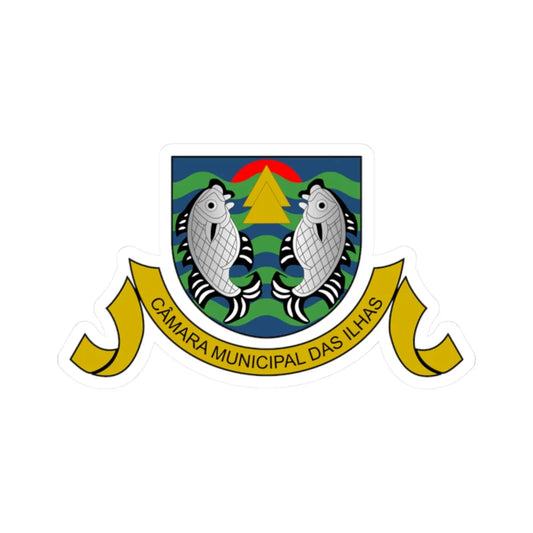 Arms of Municipal Council of Ilhas (Portugal) (Coat of Arms) STICKER Vinyl Kiss-Cut Decal 2 Inch White - The Sticker Space