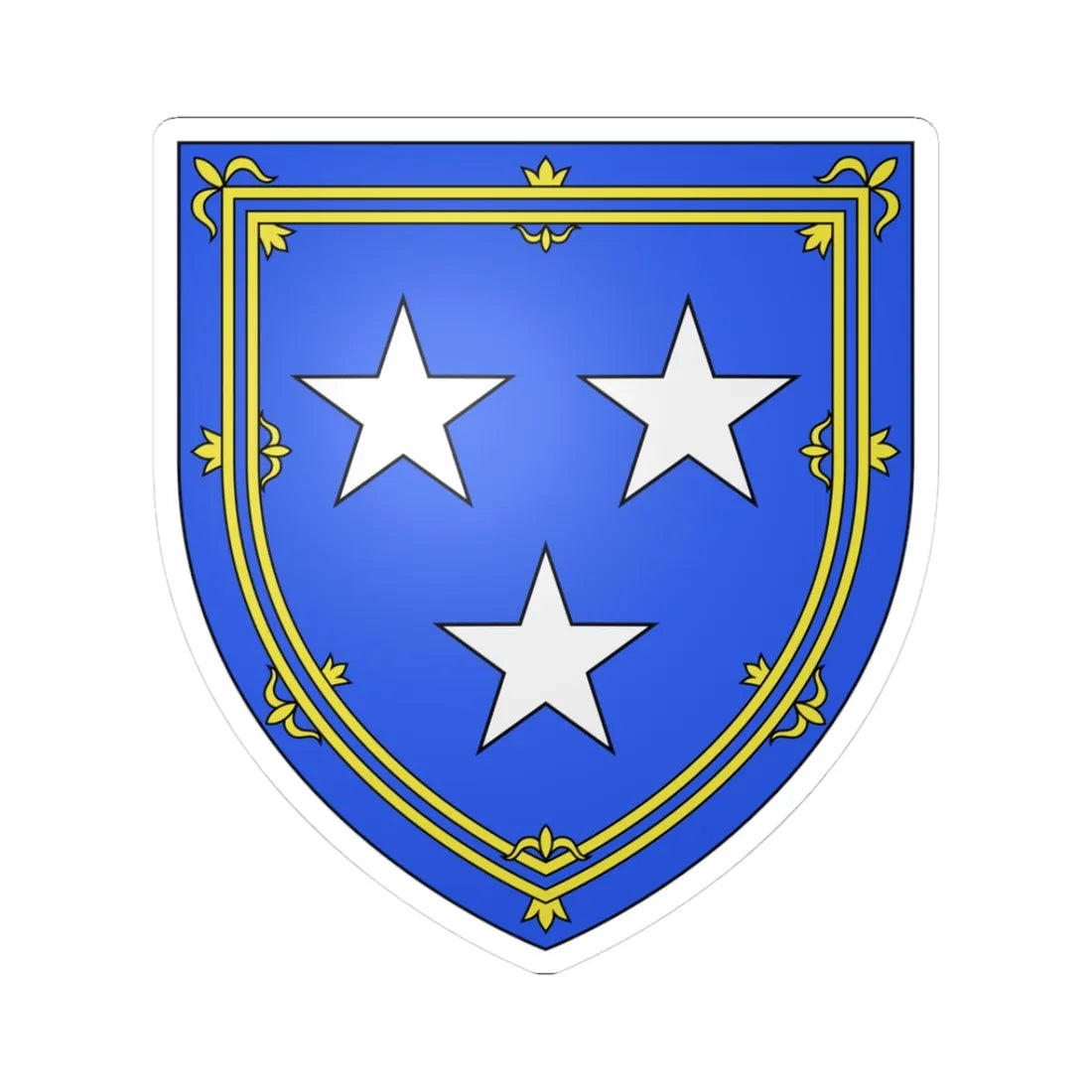 Arms of Murray modern (Scotland) (Coat of Arms) STICKER Vinyl Kiss-Cut Decal 3 Inch White - The Sticker Space