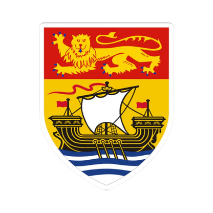 Arms of New Brunswick (Canada) (Coat of Arms) STICKER Vinyl Kiss-Cut Decal 2 Inch White - The Sticker Space