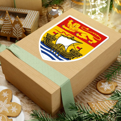 Arms of New Brunswick (Canada) (Coat of Arms) STICKER Vinyl Kiss-Cut Decal - The Sticker Space