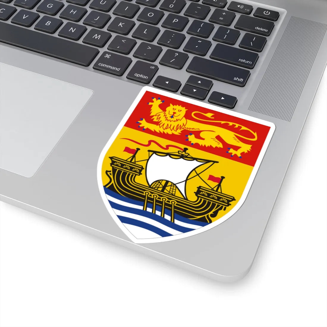 Arms of New Brunswick (Canada) (Coat of Arms) STICKER Vinyl Kiss-Cut Decal - The Sticker Space