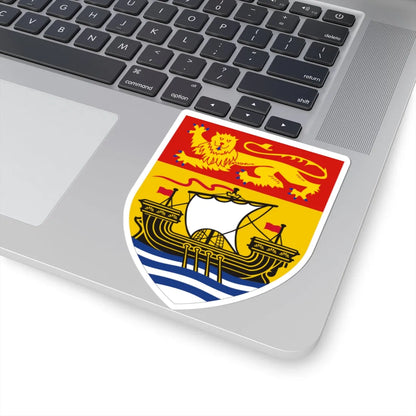 Arms of New Brunswick (Canada) (Coat of Arms) STICKER Vinyl Kiss-Cut Decal - The Sticker Space