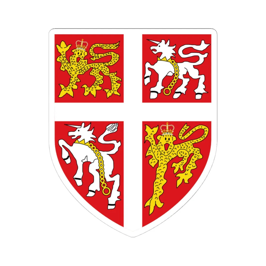 Arms of Newfoundland and Labrador (Canada) (Coat of Arms) STICKER Vinyl Kiss-Cut Decal 4 Inch White - The Sticker Space