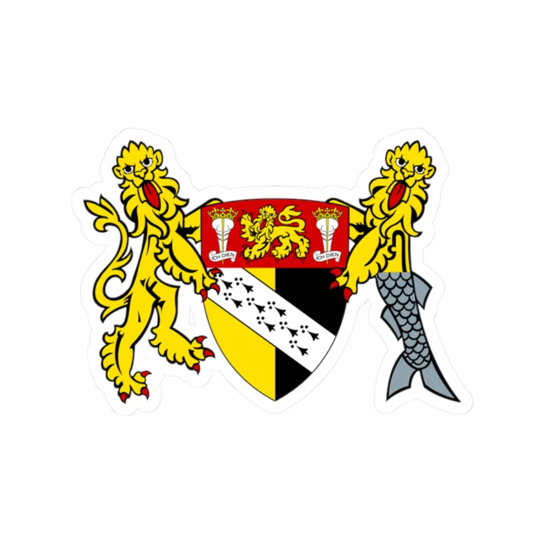 Arms of Norfolk (England) (Coat of Arms) STICKER Vinyl Kiss-Cut Decal 2 Inch White - The Sticker Space
