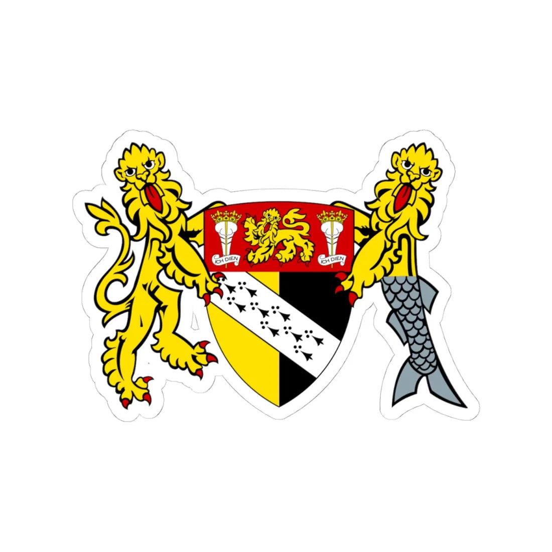 Arms of Norfolk (England) (Coat of Arms) STICKER Vinyl Kiss-Cut Decal 4 Inch White - The Sticker Space