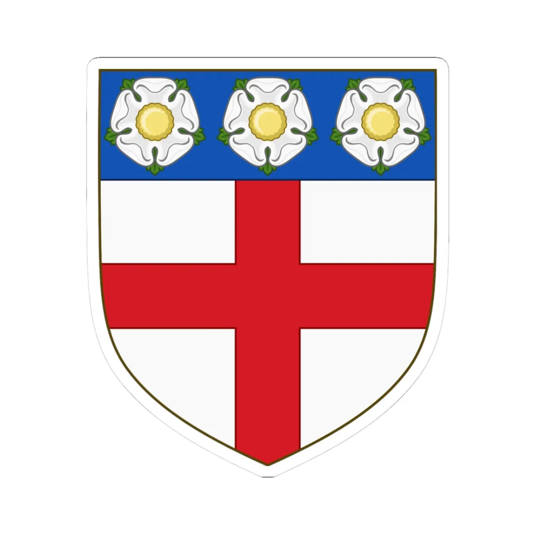 Arms of North Riding County Council (England) (Coat of Arms) STICKER Vinyl Kiss-Cut Decal 3 Inch White - The Sticker Space