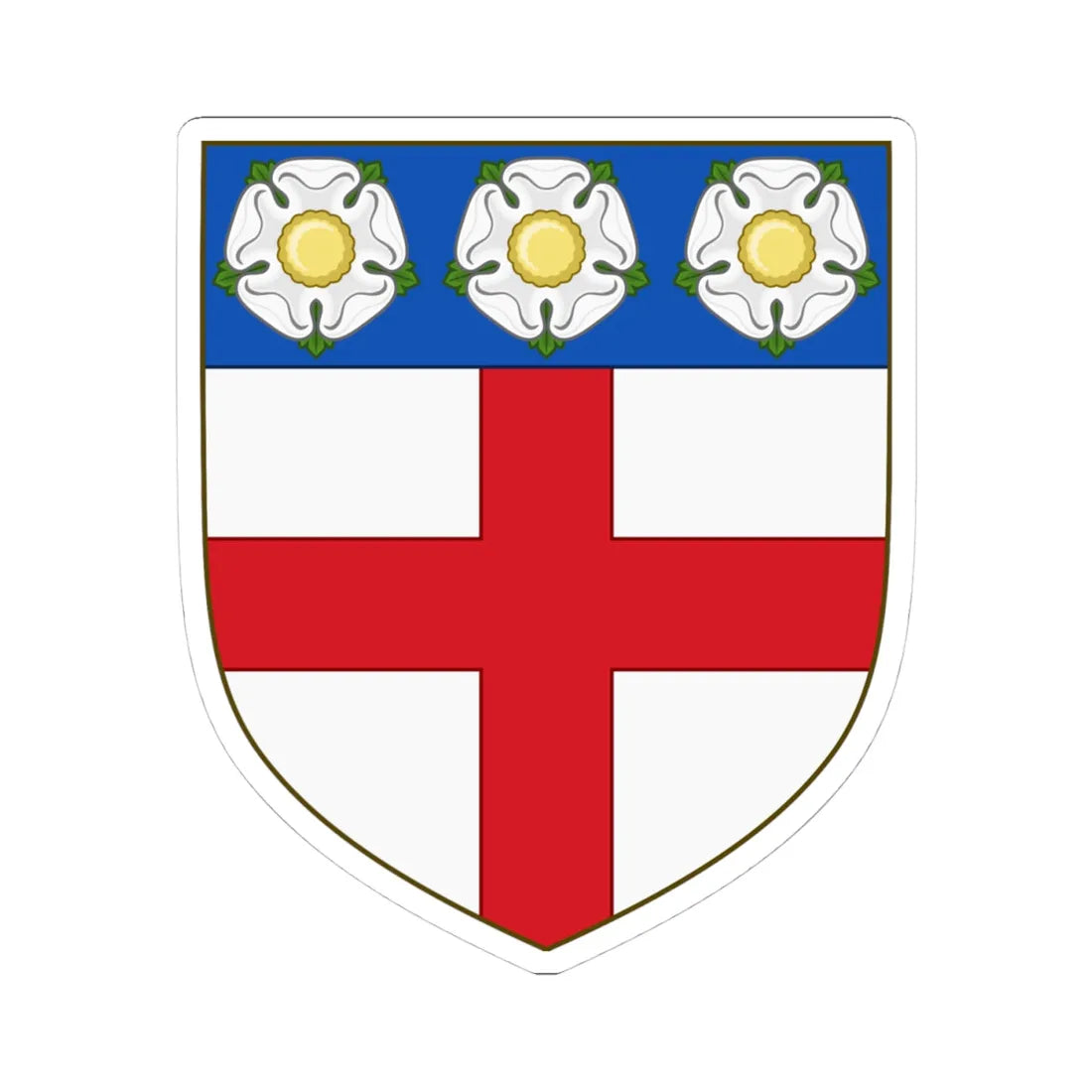Arms of North Riding County Council (England) (Coat of Arms) STICKER Vinyl Kiss-Cut Decal 4 Inch White - The Sticker Space