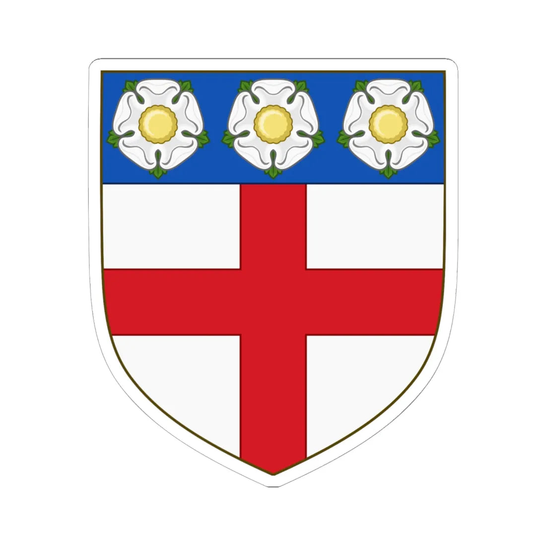 Arms of North Riding County Council (England) (Coat of Arms) STICKER Vinyl Kiss-Cut Decal 6 Inch White - The Sticker Space
