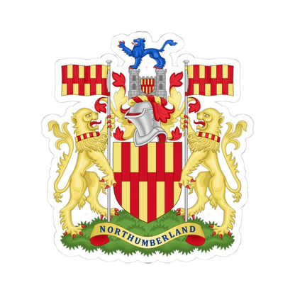 Arms of Northumberland County Council (England) (Coat of Arms) STICKER Vinyl Kiss-Cut Decal - The Sticker Space