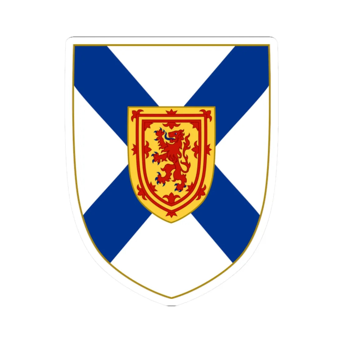 Arms of Nova Scotia (Canada) (Coat of Arms) STICKER Vinyl Kiss-Cut Decal 2 Inch White - The Sticker Space
