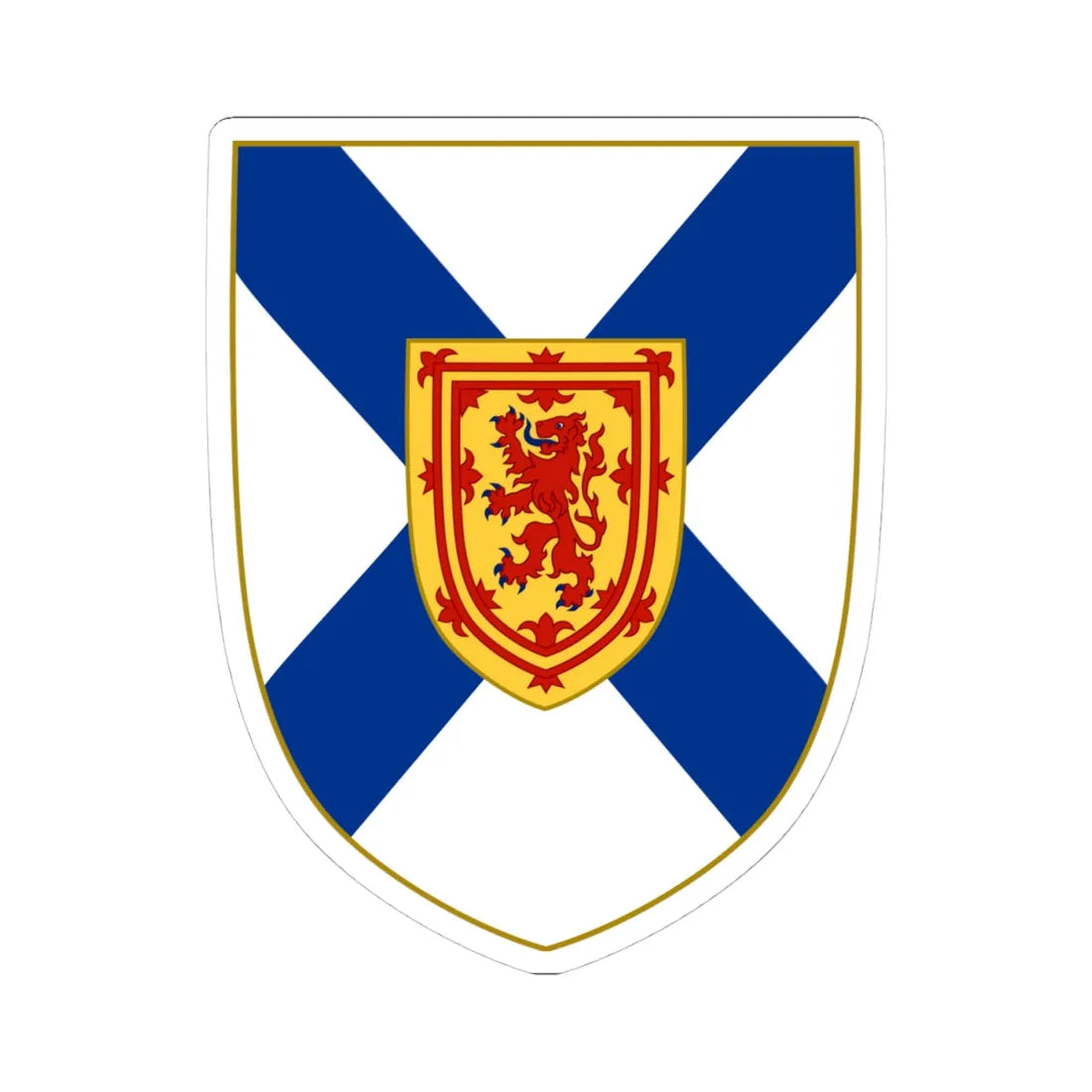 Arms of Nova Scotia (Canada) (Coat of Arms) STICKER Vinyl Kiss-Cut Decal 4 Inch White - The Sticker Space