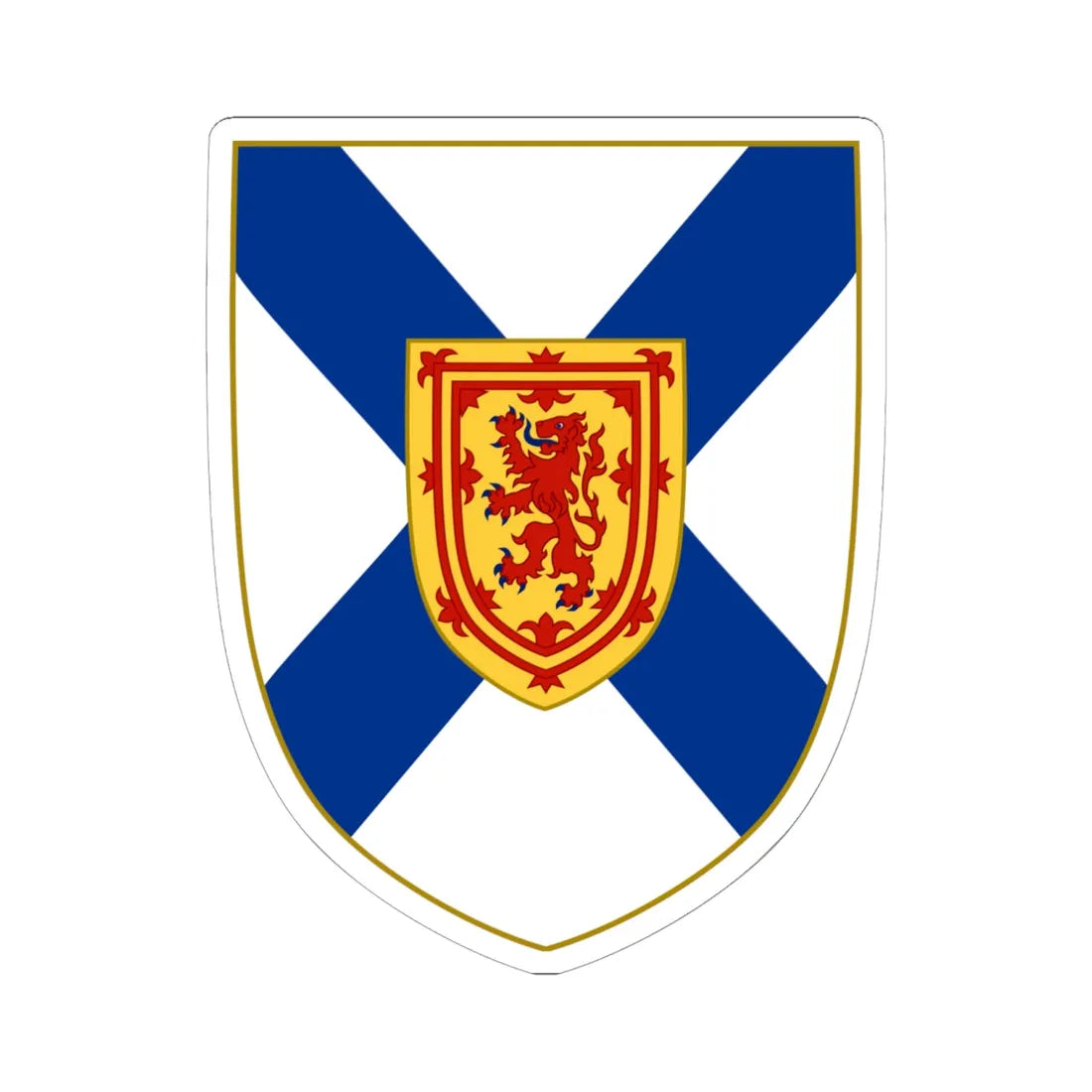 Arms of Nova Scotia (Canada) (Coat of Arms) STICKER Vinyl Kiss-Cut Decal 6 Inch White - The Sticker Space