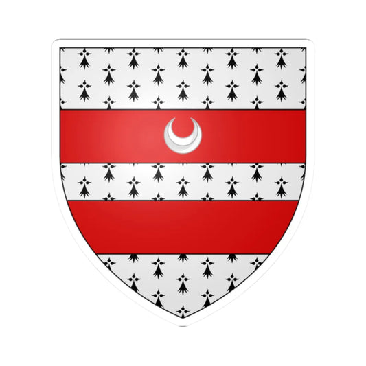 Arms of Nugent Earl Nugent (Ireland) (Coat of Arms) STICKER Vinyl Kiss-Cut Decal 2 Inch White - The Sticker Space