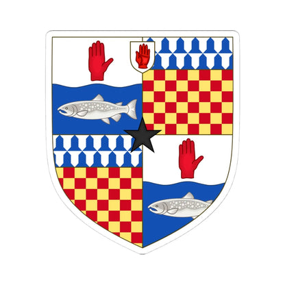 Arms of ONeill Baron Rathcavan (Ireland) (Coat of Arms) STICKER Vinyl Kiss-Cut Decal 4 Inch White - The Sticker Space